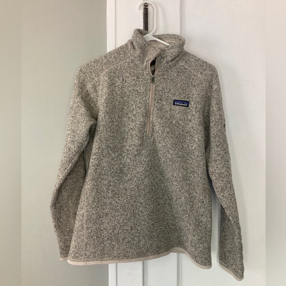 Patagonia Gray/Tan Quarter-Zip Pullover